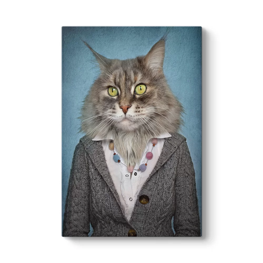 Kedi Başlı Kadın Tablosu